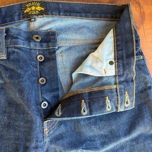 Brave Star Cone Mills 'Blue Collar' Selvage Regular Taper 13.5 oz 35 x 31 jeans